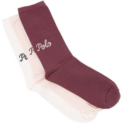 Polo Ralph Lauren Skarpety 3-pack bordowy OS Polo Ralph Lauren Skarpety 3-pack bordowy OS