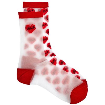 Karl Lagerfeld Skarpety 2-pack K/Heart czerwony OS Karl Lagerfeld Skarpety 2-pack K/Heart czerwony OS