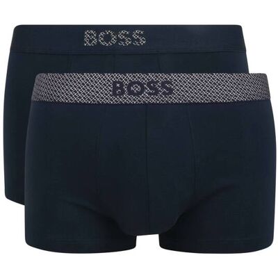 Boss BLACK Bokserki 2-pack Trunk 2P Gift Mono granatowy S Boss BLACK Bokserki 2-pack Trunk 2P Gift Mono granatowy S