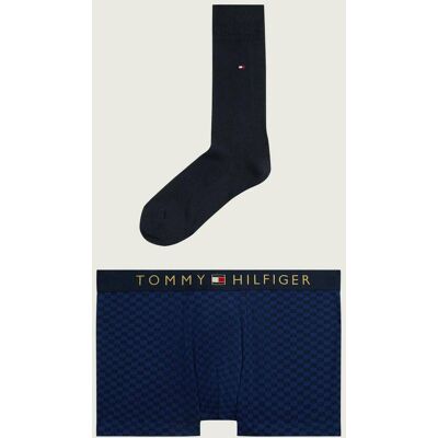 Tommy Hilfiger Bokserki + skarpety granatowy L Tommy Hilfiger Bokserki + skarpety granatowy L