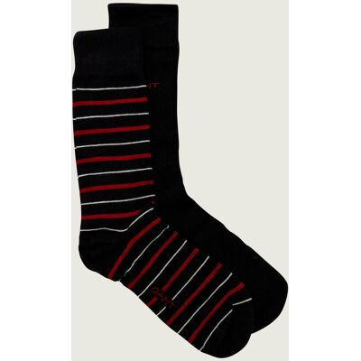 Gant Skarpety 2-pack MULTI STRIPE GIFT BOX czarny 2-4 Gant Skarpety 2-pack MULTI STRIPE GIFT BOX czarny 2-4