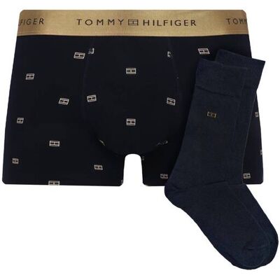 Tommy Hilfiger Bokserki + skarpety granatowy S Tommy Hilfiger Bokserki + skarpety granatowy S