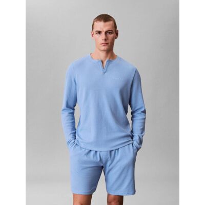 Calvin Klein Underwear Góra od piżamy HENLEY Regular Fit błękitny L Calvin Klein Underwear Góra od piżamy HENLEY Regular Fit błękitny L