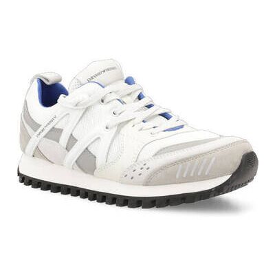 Giorgio Armani Emporio Armani Sneakersy z dodatkiem skóry biały 41 Giorgio Armani Emporio Armani Sneakersy z dodatkiem skóry biały 41