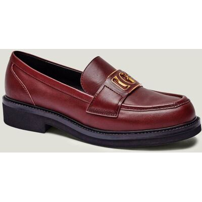 Guess Skórzane loafersy SHUTTLE3 bordowy 38 Guess Skórzane loafersy SHUTTLE3 bordowy 38