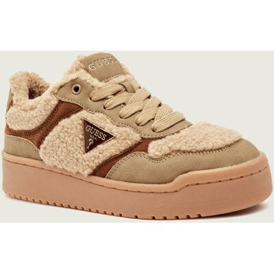 Guess Ocieplane sneakersy MIRAM10 shearling beżowy 38 Guess Ocieplane sneakersy MIRAM10 shearling beżowy 38