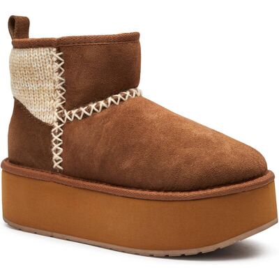 Emu Australia Śniegowce Stinger Knit Flatform zamsz camel 39 Emu Australia Śniegowce Stinger Knit Flatform zamsz camel 39