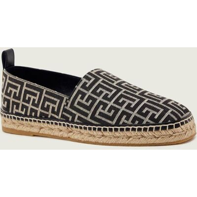 Balmain Espadryle z dodatkiem skóry czarny 42 Balmain Espadryle z dodatkiem skóry czarny 42