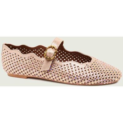 Kurt Geiger Baleriny Wavy Mayfair Mary Jane zamsz różowy 40 Kurt Geiger Baleriny Wavy Mayfair Mary Jane zamsz różowy 40
