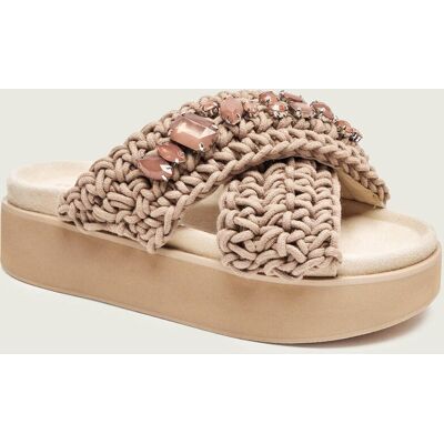 INUIKII Klapki WOVEN STONES zamsz beżowy 38 INUIKII Klapki WOVEN STONES zamsz beżowy 38