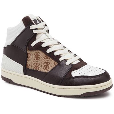 Guess Skórzane sneakersy SAVA brązowy 43 Guess Skórzane sneakersy SAVA brązowy 43