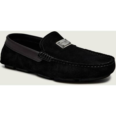 Dolce & Gabbana Mokasyny zamsz czarny 42 Dolce & Gabbana Mokasyny zamsz czarny 42