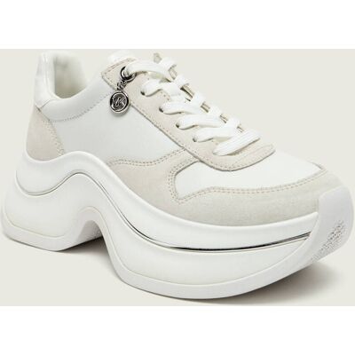 Michael Kors Skórzane sneakersy Arla zamsz biały 38,5 Michael Kors Skórzane sneakersy Arla zamsz biały 38,5