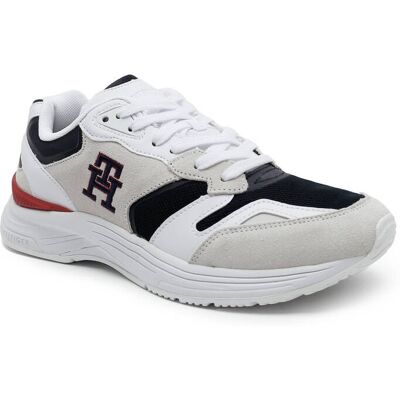 Tommy Hilfiger Sneakersy MODERN PREP z dodatkiem skóry biały 41 Tommy Hilfiger Sneakersy MODERN PREP z dodatkiem skóry biały 41