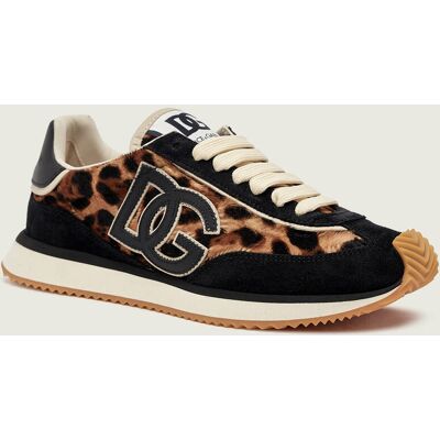 Dolce & Gabbana Skórzane sneakersy DG Cushion zamsz beżowy 38 Dolce & Gabbana Skórzane sneakersy DG Cushion zamsz beżowy 38