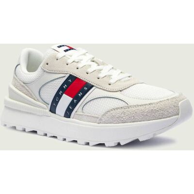 Tommy Jeans Sneakersy TJM TECHNICAL RUNNER ESS z dodatkiem skóry biały 43 Tommy Jeans Sneakersy TJM TECHNICAL RUNNER ESS z dodatkiem skóry biały 43