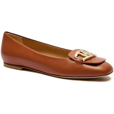 Aigner Skórzane baleriny koniakowy 37 Aigner Skórzane baleriny koniakowy 37