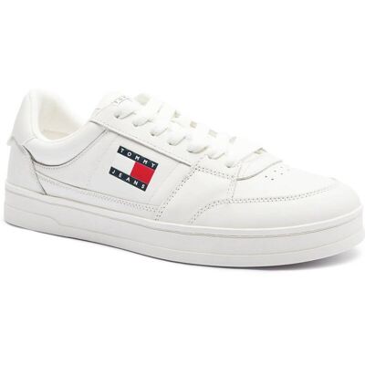 Tommy Jeans Skórzane sneakersy GREENWICH NEW biały 42 Tommy Jeans Skórzane sneakersy GREENWICH NEW biały 42