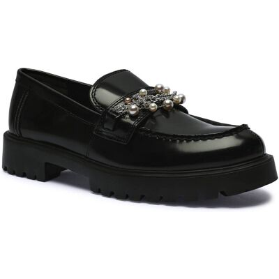 TORY BURCH Skórzane loafersy czarny 36 TORY BURCH Skórzane loafersy czarny 36