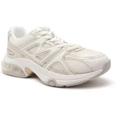 Michael Kors Sneakersy KIT TRAINER z dodatkiem skóry biały 39 Michael Kors Sneakersy KIT TRAINER z dodatkiem skóry biały 39