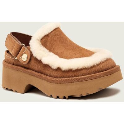 UGG Mule ESMEE CLOG zamsz shearling z dodatkiem wełny beżowy 40 UGG Mule ESMEE CLOG zamsz shearling z dodatkiem wełny beżowy 40