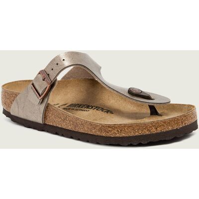 Birkenstock Japonki Gizeh BF z dodatkiem skóry regular fit metaliczny 41 Birkenstock Japonki Gizeh BF z dodatkiem skóry regular fit metaliczny 41