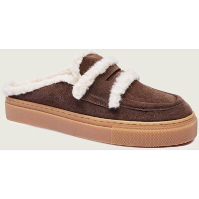 INUIKII Mule shearling zamsz brązowy 40 INUIKII Mule shearling zamsz brązowy 40