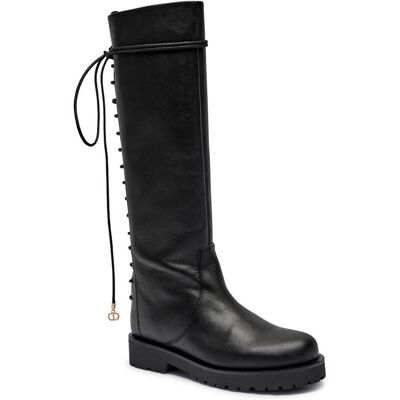 TWINSET Skórzane kozaki czarny 40 TWINSET Skórzane kozaki czarny 40