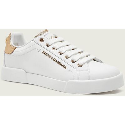 Dolce & Gabbana Skórzane sneakersy Portofino biały 39 Dolce & Gabbana Skórzane sneakersy Portofino biały 39