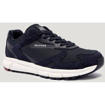 Tommy Hilfiger Sneakersy OUTDOOR RUNNER MIX z dodatkiem skóry granatowy 41 Tommy Hilfiger Sneakersy OUTDOOR RUNNER MIX z dodatkiem skóry granatowy 41