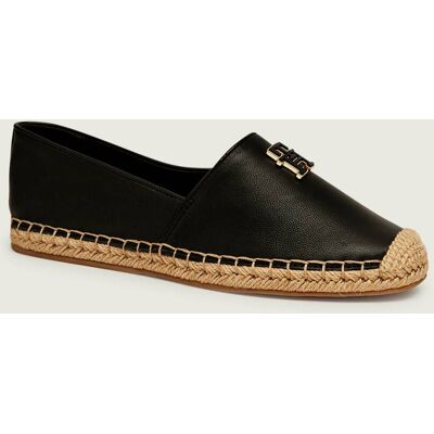 Tommy Hilfiger Skórzane espadryle czarny 38 Tommy Hilfiger Skórzane espadryle czarny 38
