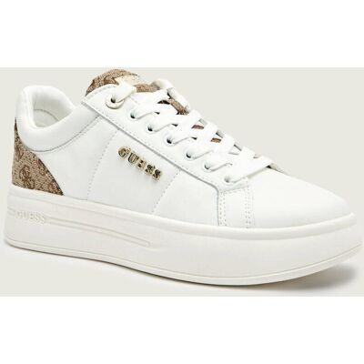 Guess Skórzane sneakersy WELLI biały 41 Guess Skórzane sneakersy WELLI biały 41