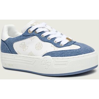 Guess Sneakersy SWOLE4 denim biały 39 Guess Sneakersy SWOLE4 denim biały 39