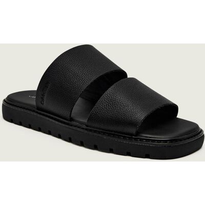 Calvin Klein Skórzane klapki SQ MOLDED DB czarny 42 Calvin Klein Skórzane klapki SQ MOLDED DB czarny 42