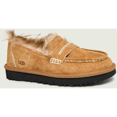 UGG Ocieplane loafersy ELLIS shearling zamsz z dodatkiem wełny beżowy 37 UGG Ocieplane loafersy ELLIS shearling zamsz z dodatkiem wełny beżowy 37
