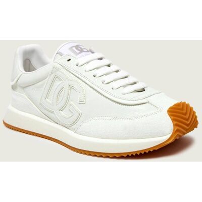 Dolce & Gabbana Skórzane sneakersy DG CUSHION zamsz biały 42 Dolce & Gabbana Skórzane sneakersy DG CUSHION zamsz biały 42