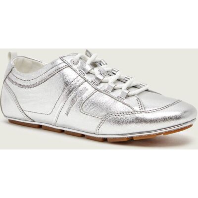 Michael Kors Skórzane sneakersy KEELY srebrny 38,5 Michael Kors Skórzane sneakersy KEELY srebrny 38,5