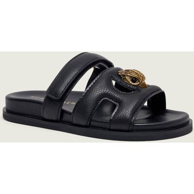 Kurt Geiger Skórzane klapki EAGLE czarny 40 Kurt Geiger Skórzane klapki EAGLE czarny 40