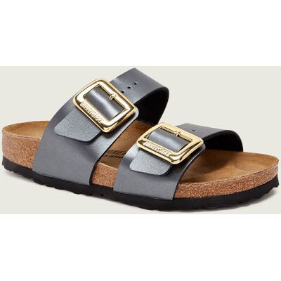 Birkenstock Klapki Sydney narrow fit z dodatkiem skóry metaliczny 37 Birkenstock Klapki Sydney narrow fit z dodatkiem skóry metaliczny 37