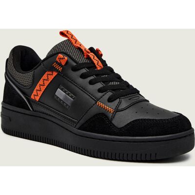 Tommy Jeans Skórzane sneakersy RETRO BASKET czarny 43 Tommy Jeans Skórzane sneakersy RETRO BASKET czarny 43