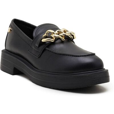 Love Moschino Skórzane loafersy czarny 41 Love Moschino Skórzane loafersy czarny 41