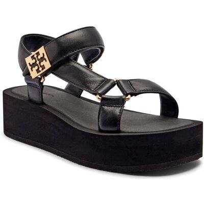 TORY BURCH Skórzane sandały MELLOW czarny 41 TORY BURCH Skórzane sandały MELLOW czarny 41