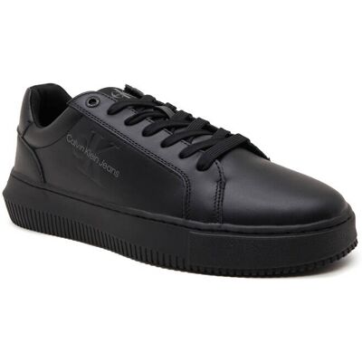 Calvin Klein Jeans Skórzane sneakersy CHUNKY CUPSOLE MONOLOGO czarny 45 Calvin Klein Jeans Skórzane sneakersy CHUNKY CUPSOLE MONOLOGO czarny 45