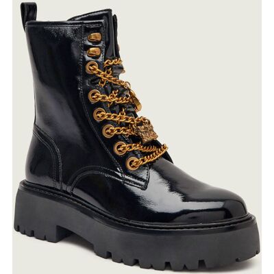 Kurt Geiger Skórzane botki na platformie MATILDA czarny 39 Kurt Geiger Skórzane botki na platformie MATILDA czarny 39