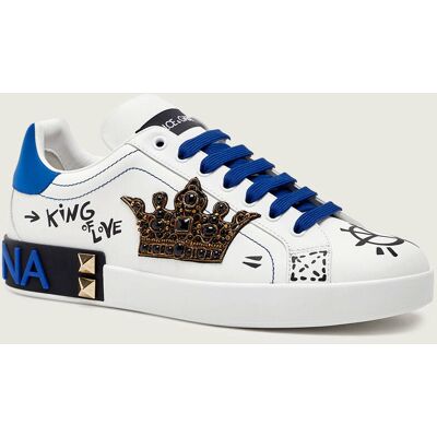 Dolce & Gabbana Skórzane sneakersy Portofino biały 43 Dolce & Gabbana Skórzane sneakersy Portofino biały 43
