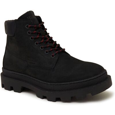 HUGO Buty Graham z dodatkiem skóry czarny 42 HUGO Buty Graham z dodatkiem skóry czarny 42