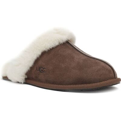 UGG Ocieplane obuwie domowe W Scuffette II z dodatkiem wełny shearling zamsz brązowy 40 UGG Ocieplane obuwie domowe W Scuffette II z dodatkiem wełny shearling zamsz brązowy 40