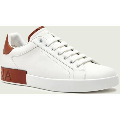 Dolce & Gabbana Skórzane sneakersy Portofino biały 44 Dolce & Gabbana Skórzane sneakersy Portofino biały 44