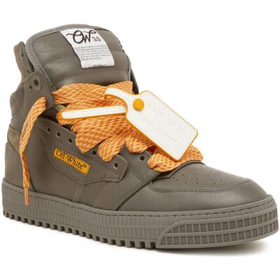 OFF-WHITE Skórzane sneakersy grafitowy 41 OFF-WHITE Skórzane sneakersy grafitowy 41