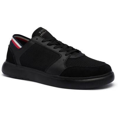 Tommy Hilfiger Sneakersy LIGHTWEIGHT CUP SEASONAL MIX z dodatkiem skóry czarny 41 Tommy Hilfiger Sneakersy LIGHTWEIGHT CUP SEASONAL MIX z dodatkiem skóry czarny 41